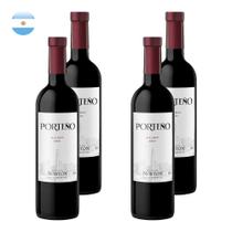 Kit 4 Vinhos Porteño Malbec Tinto Argentina 750ml