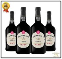 Kit 4 Vinhos Português, Porto Ferreira Ruby Kit 4 Vinhos Português, Porto Ferreira Ruby