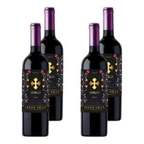Kit 4 Vinhos Santa Villa Unico Carménère Tinto Chile 750ml