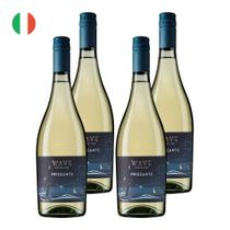Kit 4 Vinhos Settesoli Wave Frisante Branco Itália 750ml