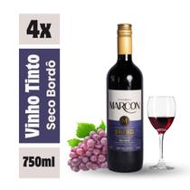 Kit 4 Vinhos Tinto Seco Bordô Marcon 750ml Kit 4 Vinhos Tinto Seco Bordô Marcon 750ml