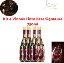 Kit 4 Vinhos Tintos Baze Signature Pinot Noir 750ml Sofisticação, Equilíbrio e Aromas Frutados