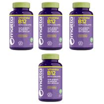 Kit 4 Vitamina B12 Metilcobalamina 4x60 cps Suplemento Alimentar Maltta