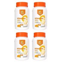 Kit 4 Vitamina C Efervescente Com Zinco Selênio 30 Comprimidos