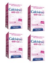 Kit 4 Vitamina Calciviron Cálcio 600mg+D3 60 Cpr Arte Nativa Kit 4 Vitamina Calciviron Cálcio 600mg+D3 60 Cpr Arte Nativa
