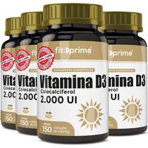 Kit 4 Vitamina D3 2000Ui Colecalciferol Extra 150 Cápsulas