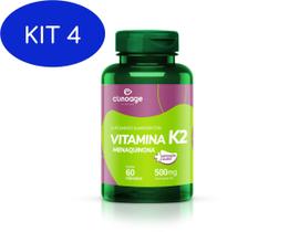 Kit 4 Vitamina K2 500 Mg 60 Capsulas - Clinoage