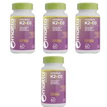 Kit 4 Vitamina K2 + D3 4x60 cápsulas Maltta