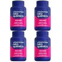 Kit 4 Vitamina Mulher c/ 60 Comp. - Neo Química Kit 4 Vitamina Mulher c/ 60 Comp. - Neo Química