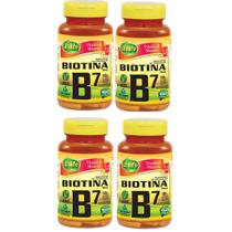 Kit 4 Vitaminas B7 Biotina 500Mg 60 Cápsulas Unilife