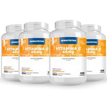 Kit 4 Vitaminas C 45mg 120 Comprimidos NEWNUTRITION