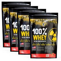 Kit 4 Whey Protein 100% Ultra Concentrado 3,6K Baunilha