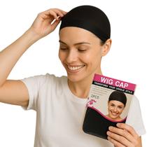 Kit 4 Wig Cap Touca Preta Para Peruca Wig Front Próteses