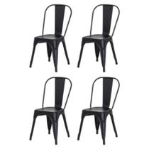 Kit - 4 X Cadeiras Iron Tolix - Preto - Semibrilho Kit - 4 X Cadeiras Iron Tolix - Preto - Semibrilho