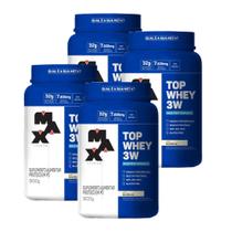 Kit 4 X TOP WHEY 3W MAIS PERFORMANCE MAX TITANIUM 900g