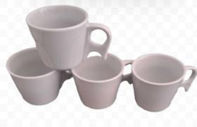 kit 4 xicara chá /cafécafé 190 ml cabo prático kit 4 xicara chá /cafécafé 190 ml cabo prático