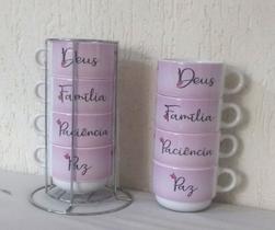 Kit 4 xícaras 180ml cada Kit 4 xícaras 180ml cada