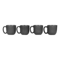 Kit 4 Xícaras Cerâmica Graffiato 100ml Para Café Chá Plus