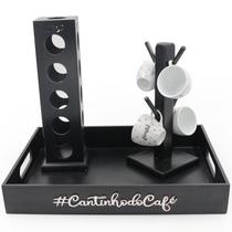 Kit 4 Xicaras Coquinho Porta Capsula Para 3 Corações Bandeja