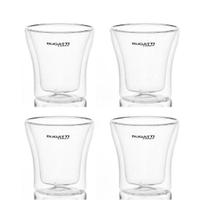Kit 4 xícaras de café ou destilado com parede dupla 100ml bugatti bgd100 Kit 4 xícaras de café ou destilado com parede dupla 100ml bugatti bgd100