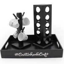 Kit 4 Xicaras Expresso Porta Capsulas Para Dolce Gusto Bandeja