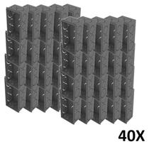 Kit 40 Caixa De Luz 4X2 Embutir Cinza Tuboline Kit 40 Caixa De Luz 4X2 Embutir Cinza Tuboline