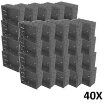 Kit 40 Caixa De Luz 4x4 Embutir Cinza Tuboline
