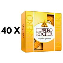 Kit 40 Caixas Chocolate Ferrero Rocher T4 - 4 Bombons Cada