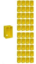 Kit 40 Caixinha 4x2 Amarela De Luz Para Tomada E Interruptor Fortlev