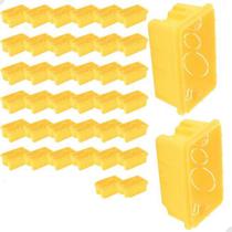 Kit 40 Caixinha 4x2 Amarela De Luz Para Tomada E Interruptor Tramontina