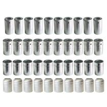 Kit 40 Canecas Clip Alumínio Reduzida Mangueira 6 8 10 12mm