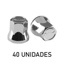 Kit 40 Capa Porca Roda 32mm Alta Caminhão