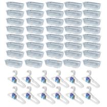 Kit 40 Cestos retangular + 60 Cabides Transparente Infantil