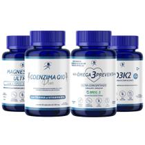 Kit 40+ (coenzima q10, magnesio, vitamina d3+k2, ômega 3 prevent) Kit 40+ (coenzima q10, magnesio, vitamina d3+k2, ômega 3 prevent)