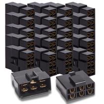 Kit 40 Conectores Som Automotivo 6 Vias Crimpagem Faston