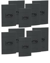 Kit 40 conjunto de tomada 10a grafite up schneider Kit 40 conjunto de tomada 10a grafite up schneider