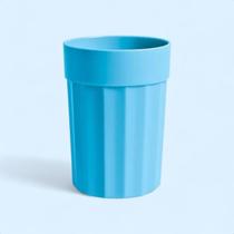 Kit 40 Copos Canelados Plástico Reutilizável 300ml