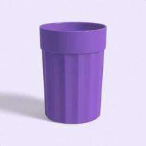 Kit 40 Copos Canelados Plástico Reutilizável 300ml