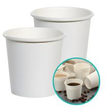 Kit 40 Copos Papel Branco 150ml Biodegradável Café Chá Expresso