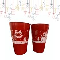 Kit 40 Copos Personalizados Natal Acrílico Vermelho Kit 40 Copos Personalizados Natal Acrílico Vermelho