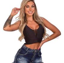 Kit 40 Cropped Com Bojo Cores e Modelos Variados