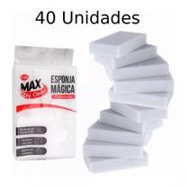 Kit 40 Esponja Mágica Bucha Limpa Mancha Melamina Multiuso