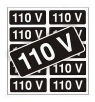 Kit 40 - Etiquetas Identificação Adesiva 110v / 220v - Adesivo sinalizador tomadas 110 volts 220 vol