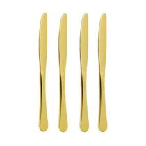 KIT 40 Facas 19,6cm Descartáveis de Luxo em Plástico Gold