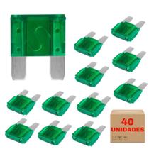 Kit 40 Fusível Max Automotivo 30 Amperes Lâmina Bateria Lote
