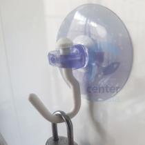 Kit 40 Ganchos Multiuso Com Ventosa De 45mm Vidro Azulejo