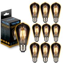 Kit 40 Lâmpadas Filamento Retrô Vintage Led Fumê St64 4w Volter