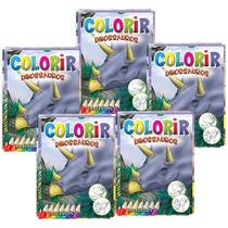 Kit 40 Livrinhos Para Crianças Pintar Dinossauros Lote Com Repetição - Rideel Bicho Esperto