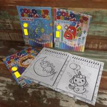 Kit 40 Livro Para Infantil Para Desenhar Pintar Colorir - RK