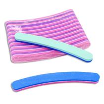 Kit 40 lixas banana polidora buffer manicure alongamento